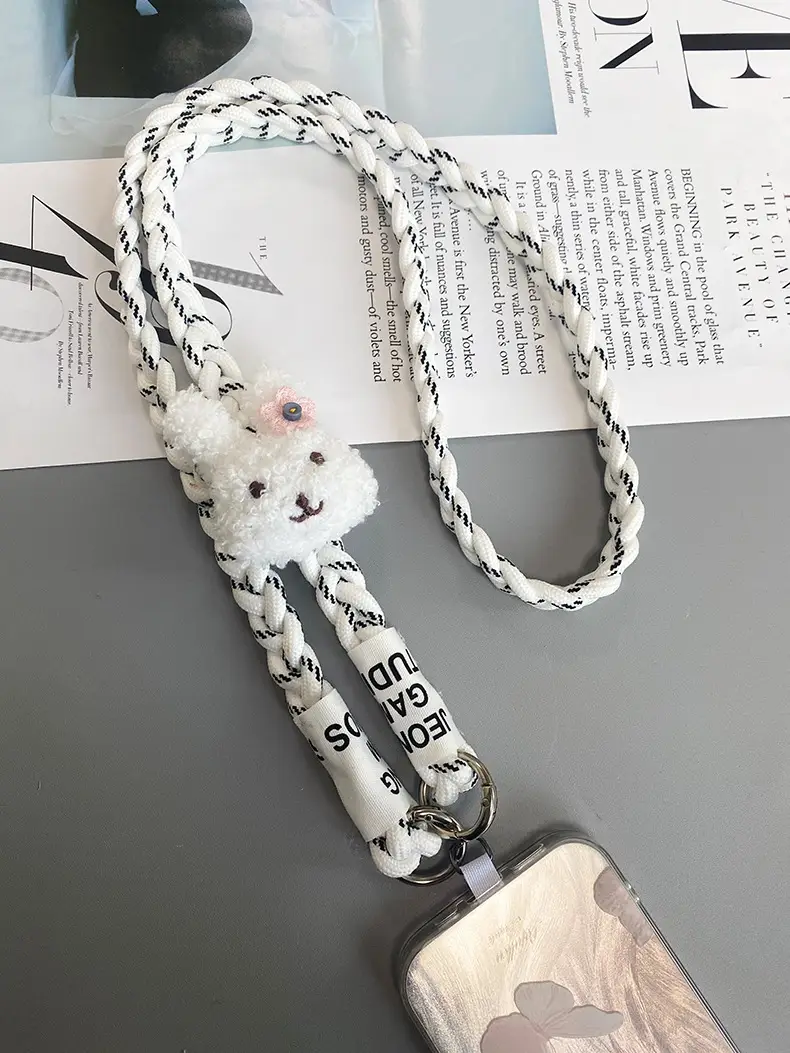 Rabbit Hanging Chain Crossbody Strap Purple — feature 11