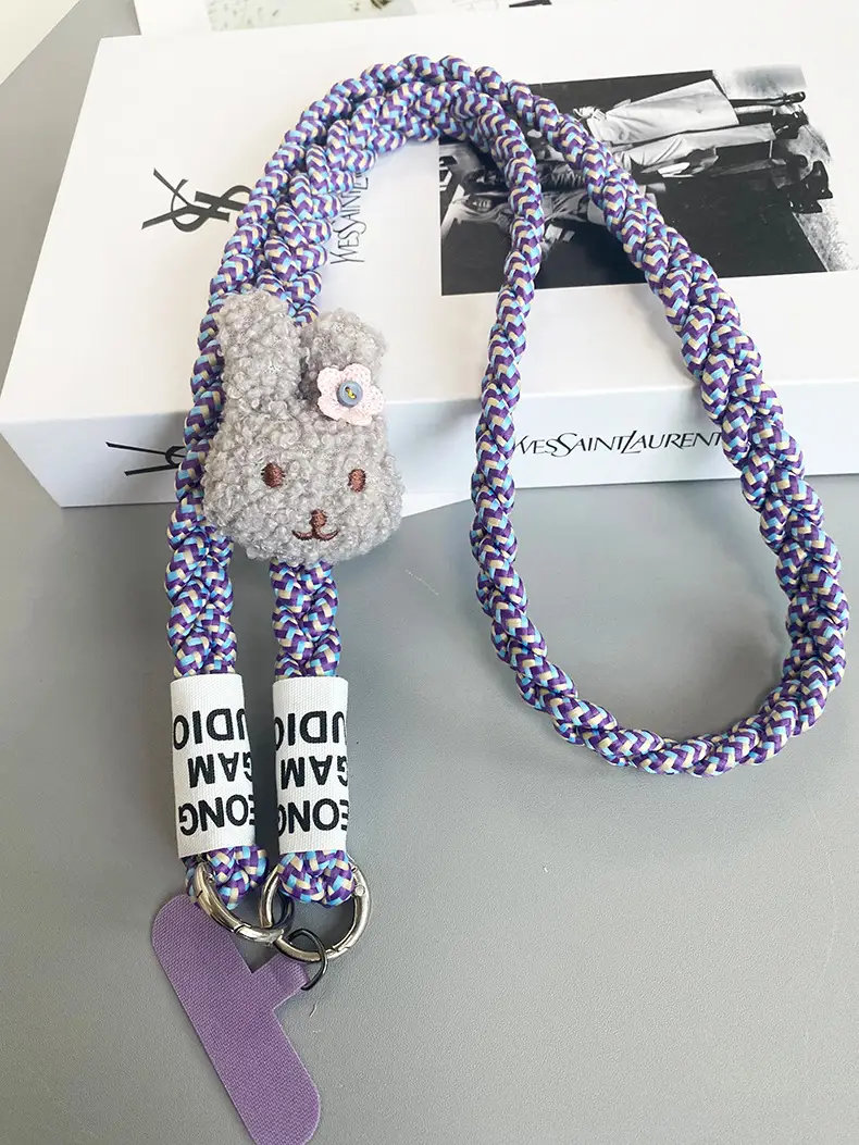 Rabbit Hanging Chain Crossbody Strap Purple — feature 13