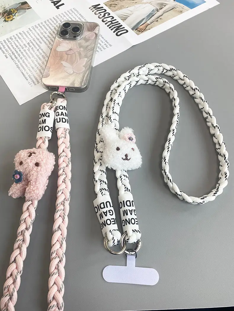 Rabbit Hanging Chain Crossbody Strap Purple — feature 2