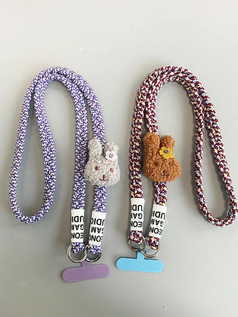 Rabbit Hanging Chain Crossbody Strap Purple — feature 5