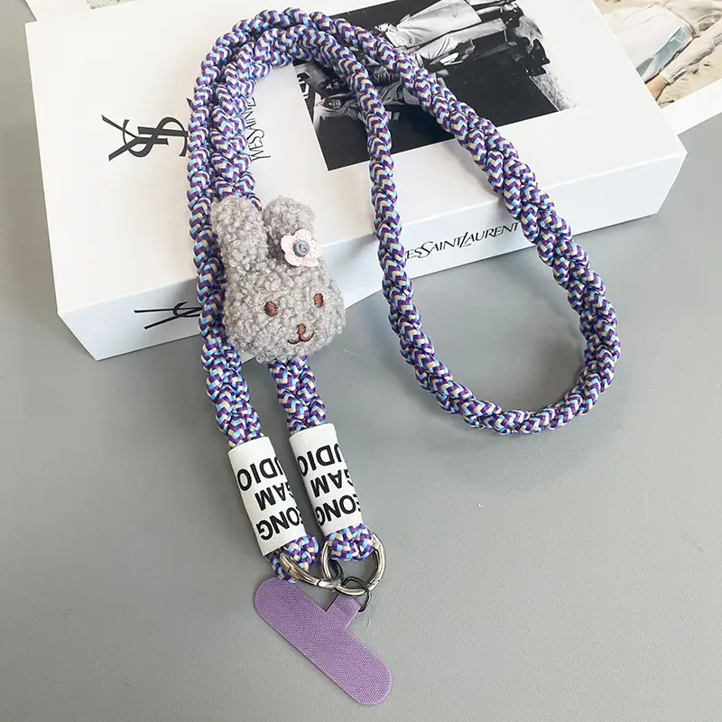 Rabbit Hanging Chain Crossbody Strap Purple - Image 3