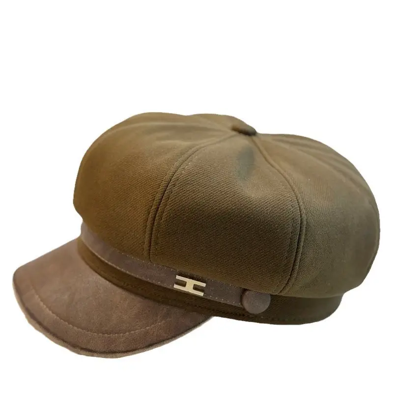 British Retro PU Leather Octagonal Hat for Kids - Image 8