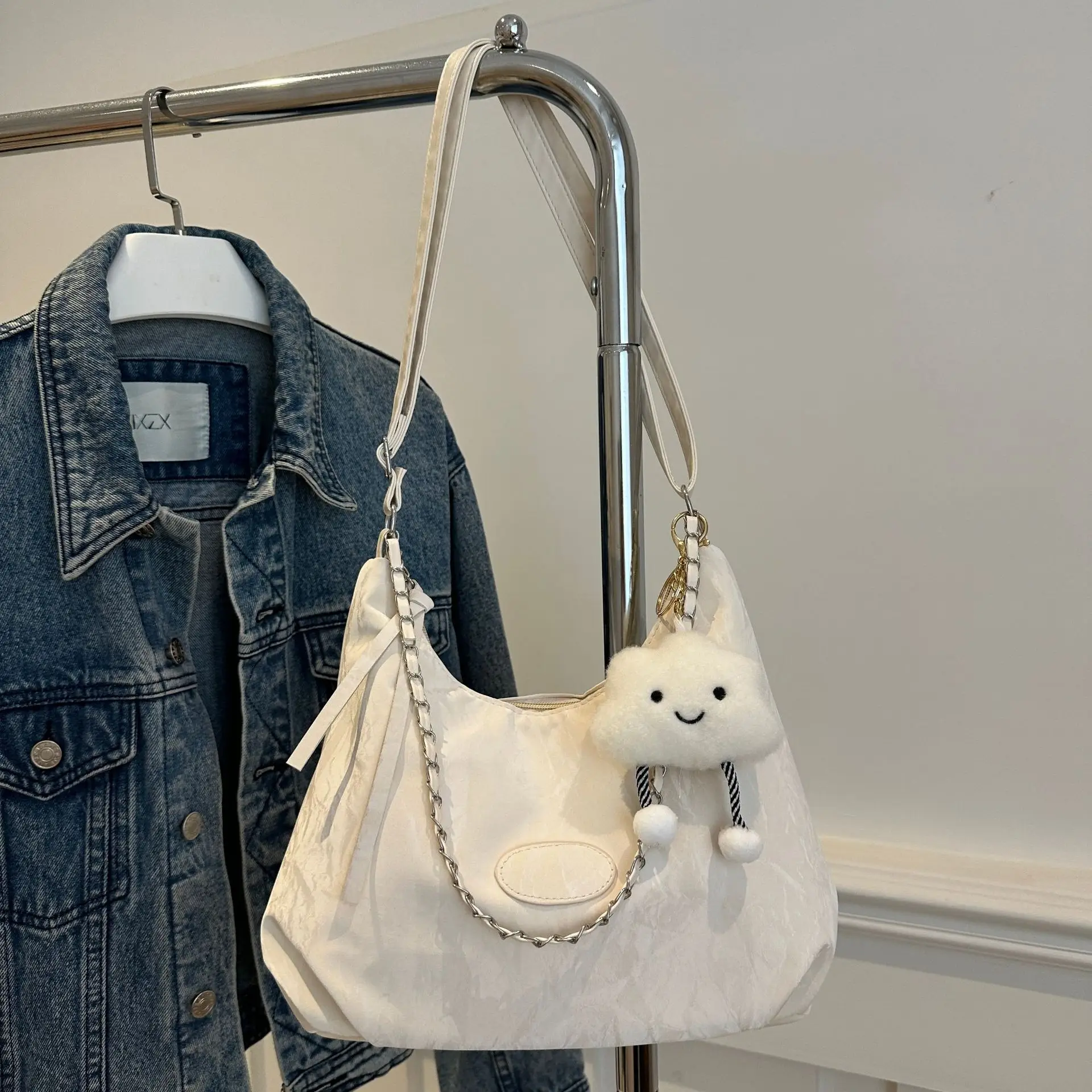Pink Crossbody Bag for Women with Chain Strap - Image 16