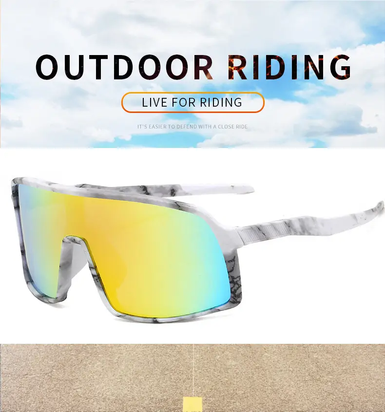 Professional Windproof Sunglasses Yellow Lens Large Frame — feature 5