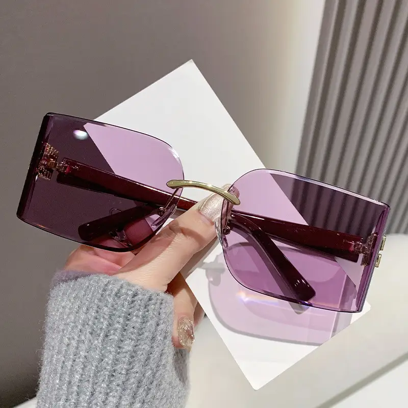 New Mui Home Y2K Sunglasses Purple Frame - Image 2