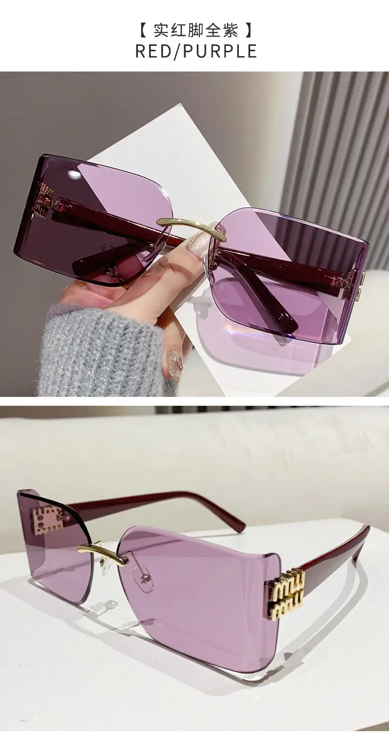 New Mui Home Y2K Sunglasses Purple Frame — feature 19
