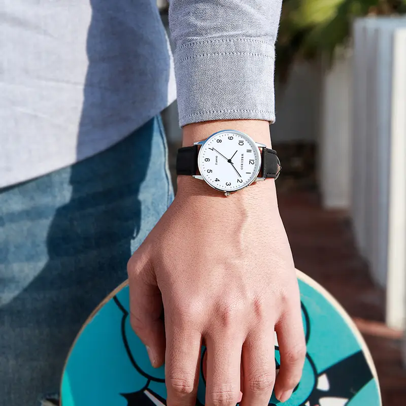 Men & Women Quartz Watches Black Strap Set - Image 2