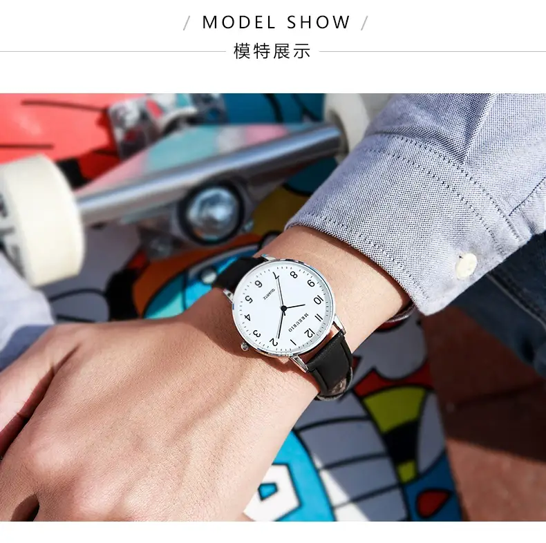 Men & Women Quartz Watches Black Strap Set — feature 4