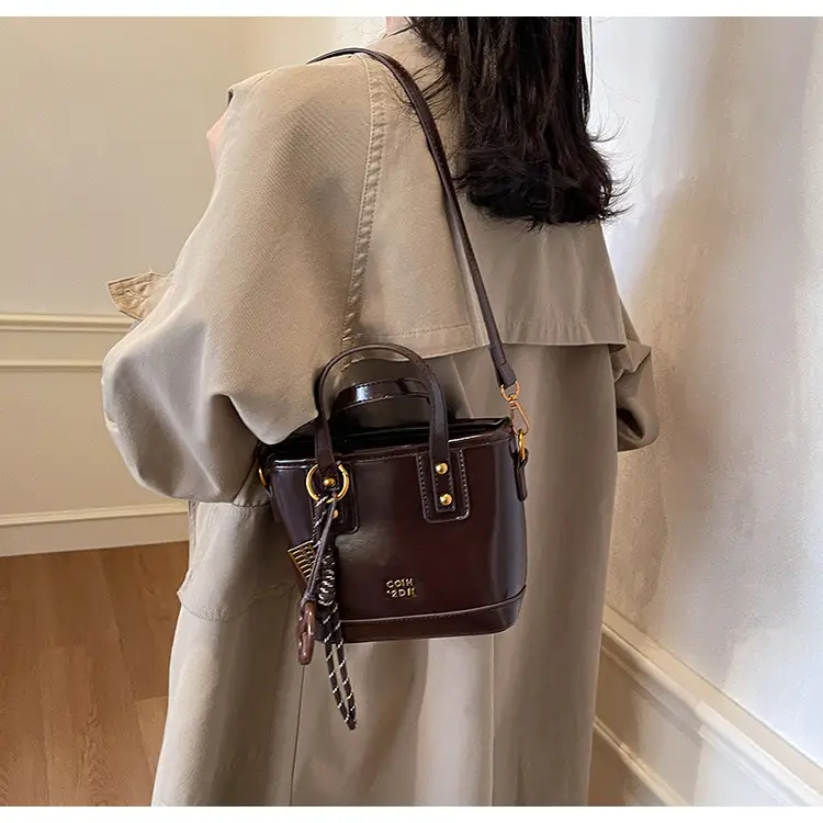 Korean Style Brown Leather Shoulder Crossbody Bag Women 2024 — feature 36