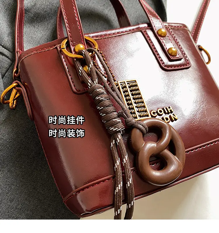 Korean Style Brown Leather Shoulder Crossbody Bag Women 2024 — feature 4