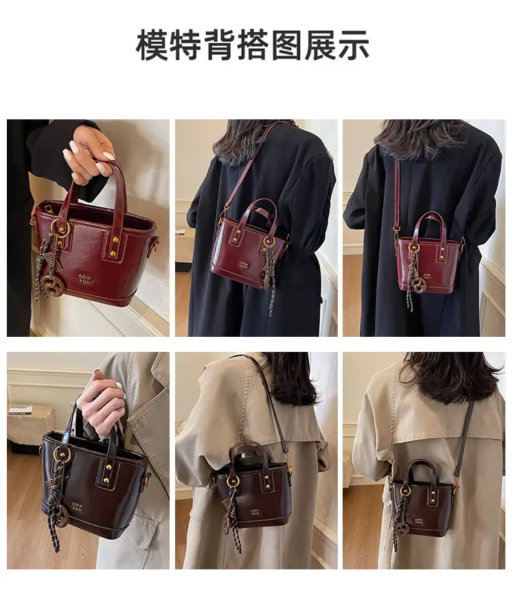 Korean Style Brown Leather Shoulder Crossbody Bag Women 2024 — feature 9