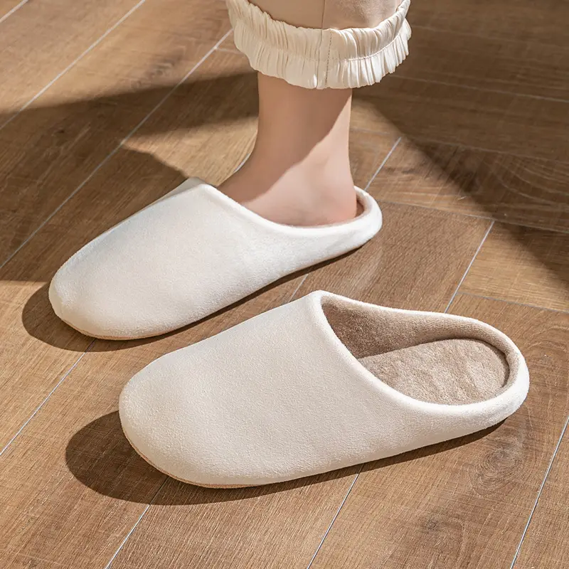 Cixi Cotton Slippers for Women Autumn and Winter Couple Home Indoor Moon Warm Non-slip Plush Home Cotton Slippers for Men - Image 2