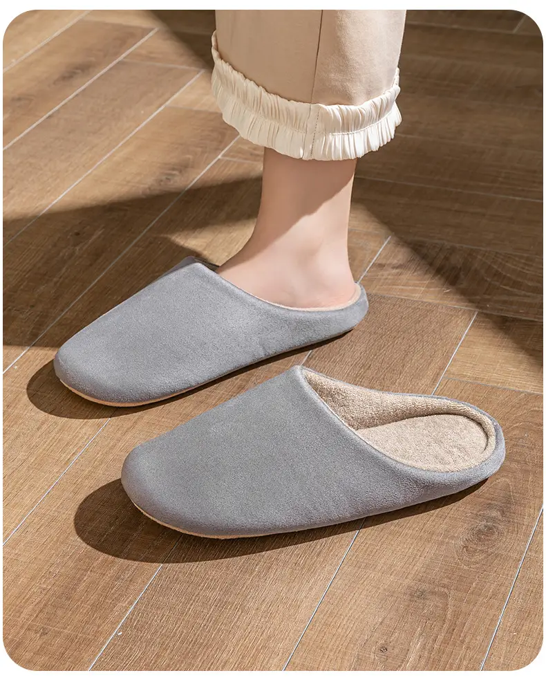 Cixi Cotton Slippers for Women Autumn and Winter Couple Home Indoor Moon Warm Non-slip Plush Home Cotton Slippers for Men — feature 4