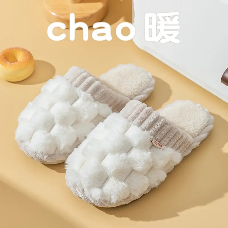 Cixi Cotton Slippers for Women Autumn and Winter Couple Home Indoor Moon Warm Non-slip Plush Home Cotton Slippers for Men - Image 10