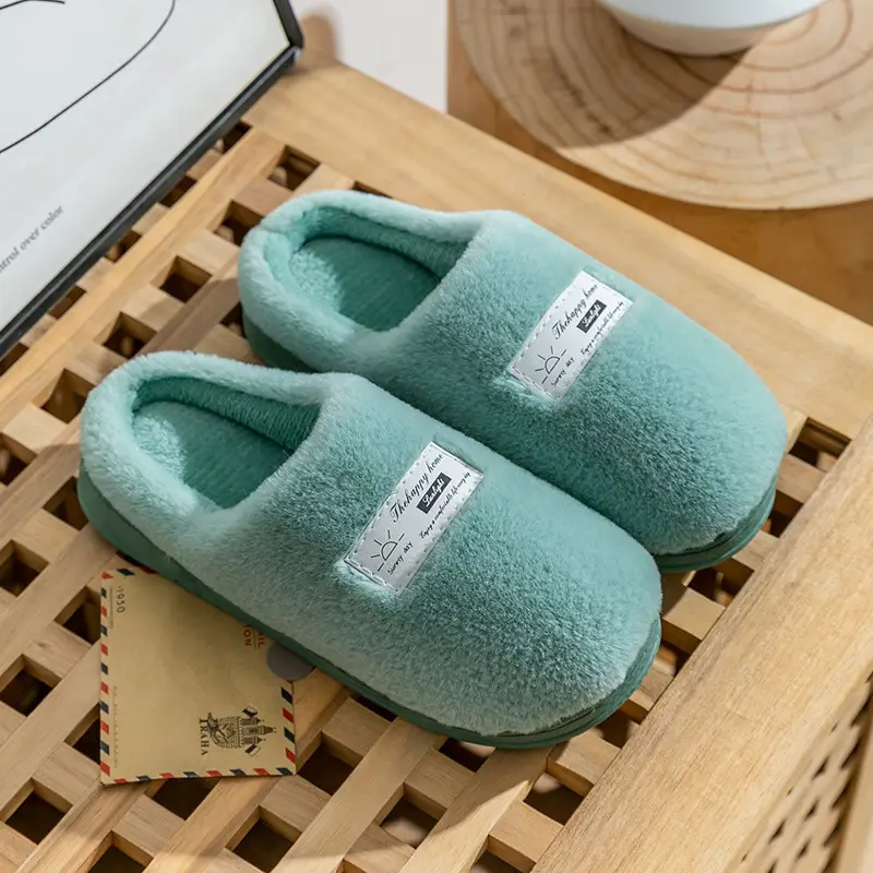 Cixi Cotton Slippers for Women Autumn and Winter Couple Home Indoor Moon Warm Non-slip Plush Home Cotton Slippers for Men - Image 20