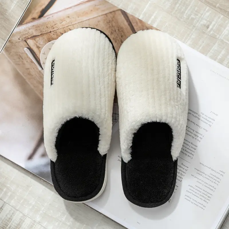 Cixi Cotton Slippers for Women Autumn and Winter Couple Home Indoor Moon Warm Non-slip Plush Home Cotton Slippers for Men - Image 5