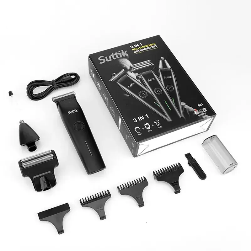 Men's Three-In-One Electric Shaver with Nose Trimmer - Image 6
