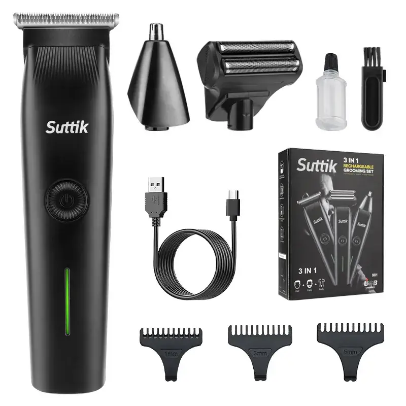 Men's Three-In-One Electric Shaver with Nose Trimmer - Image 7