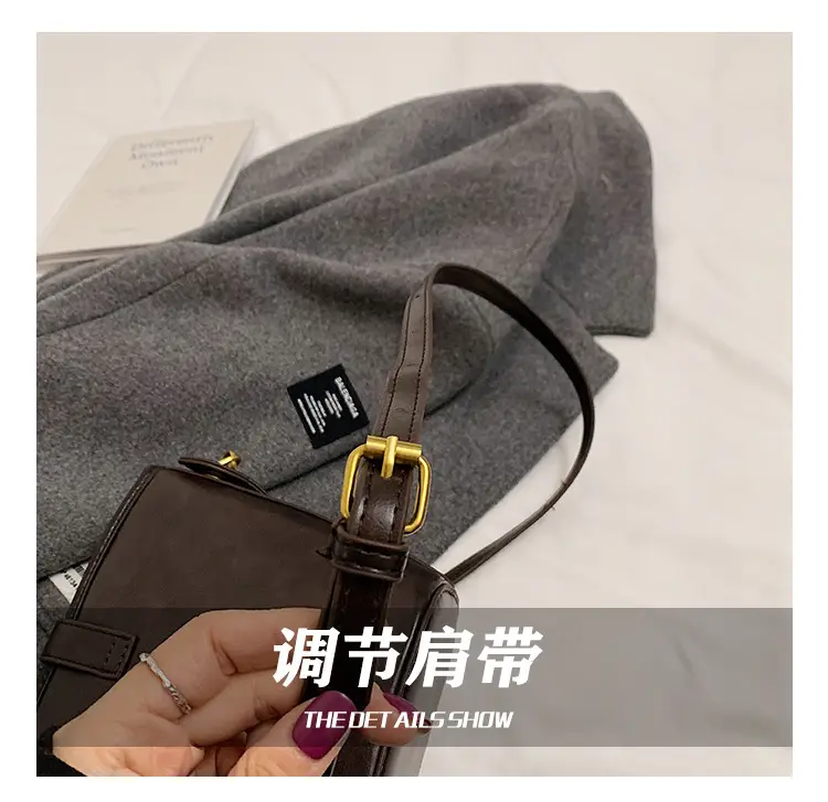 Black Leather Bucket Bag for Women 2024 Winter Shoulder Messenger — feature 4