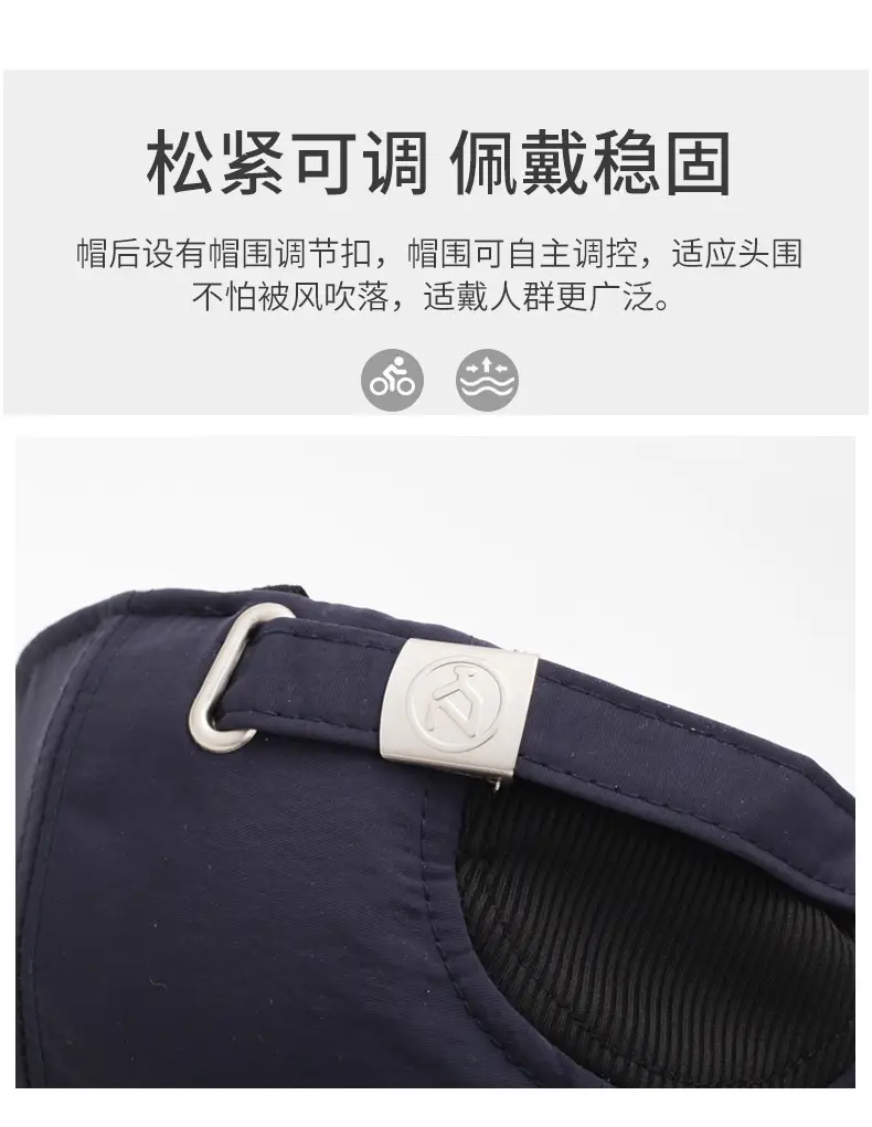 Winter Fleece Baseball Cap Navy Blue Waterproof Sports — feature 4