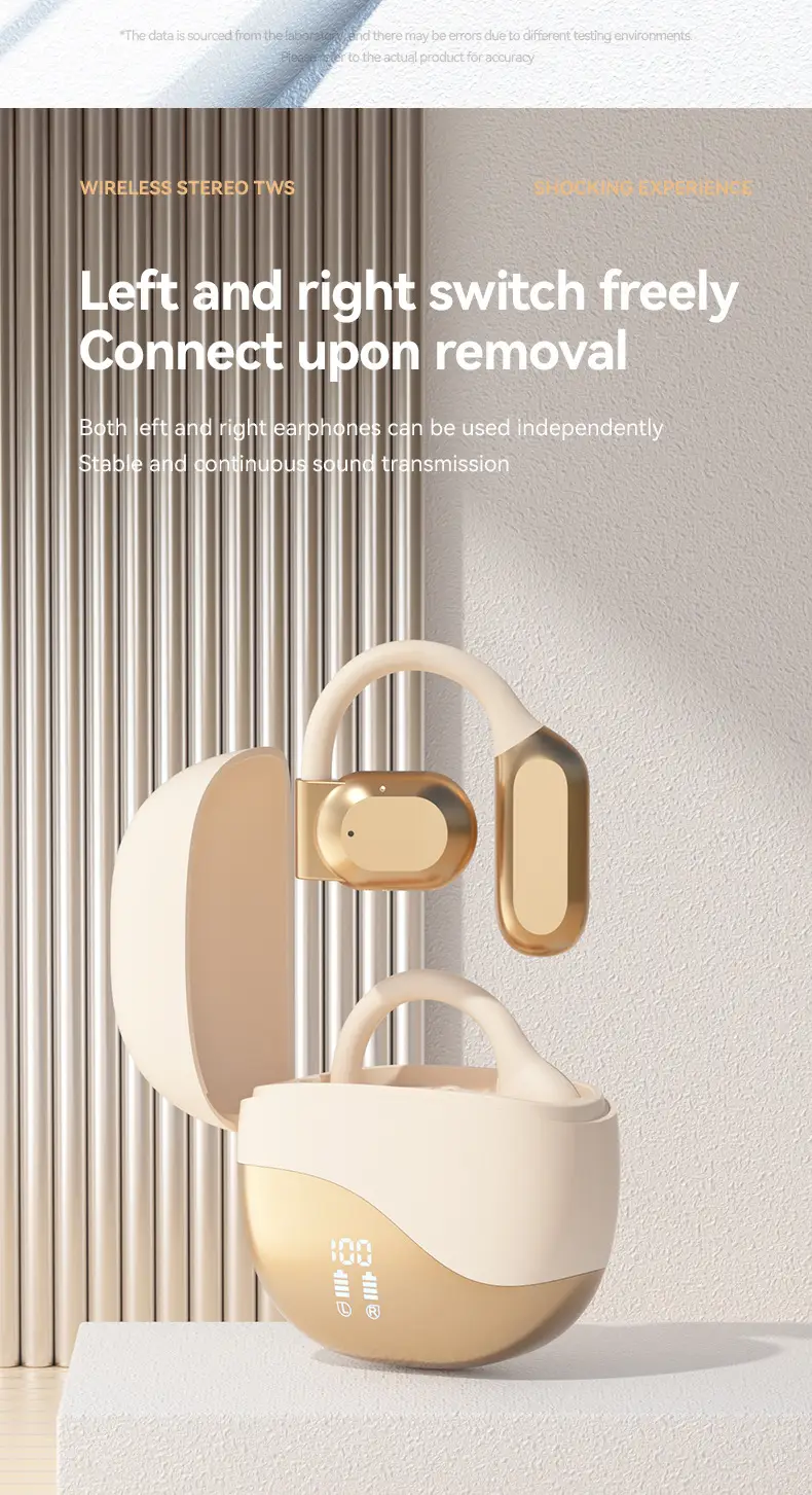 Cross-Border Smart Translation Earphones for Travel and Meetings M62 Bluetooth Earphones with Ear Hook Ows Ultra-Long Battery Life Universal — feature 11