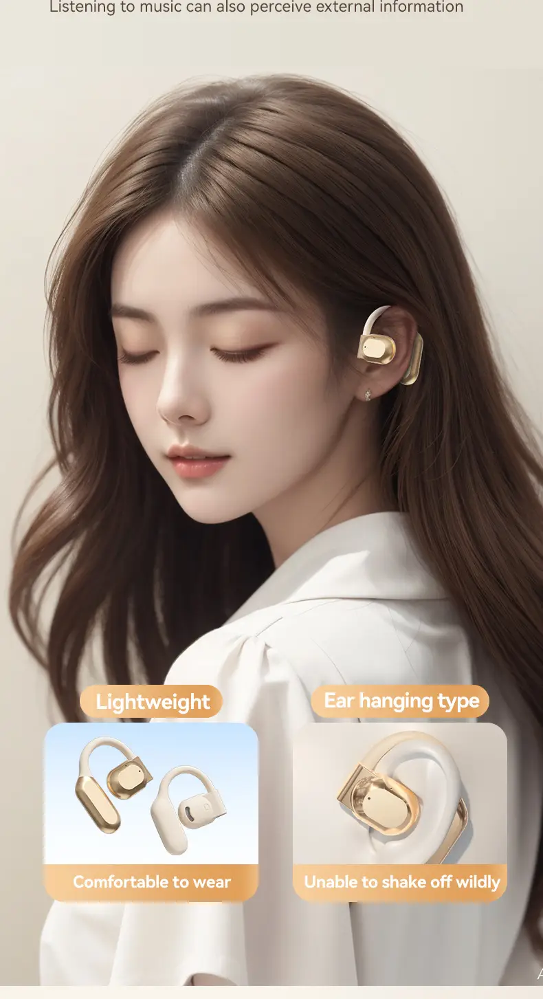 Cross-Border Smart Translation Earphones for Travel and Meetings M62 Bluetooth Earphones with Ear Hook Ows Ultra-Long Battery Life Universal — feature 4