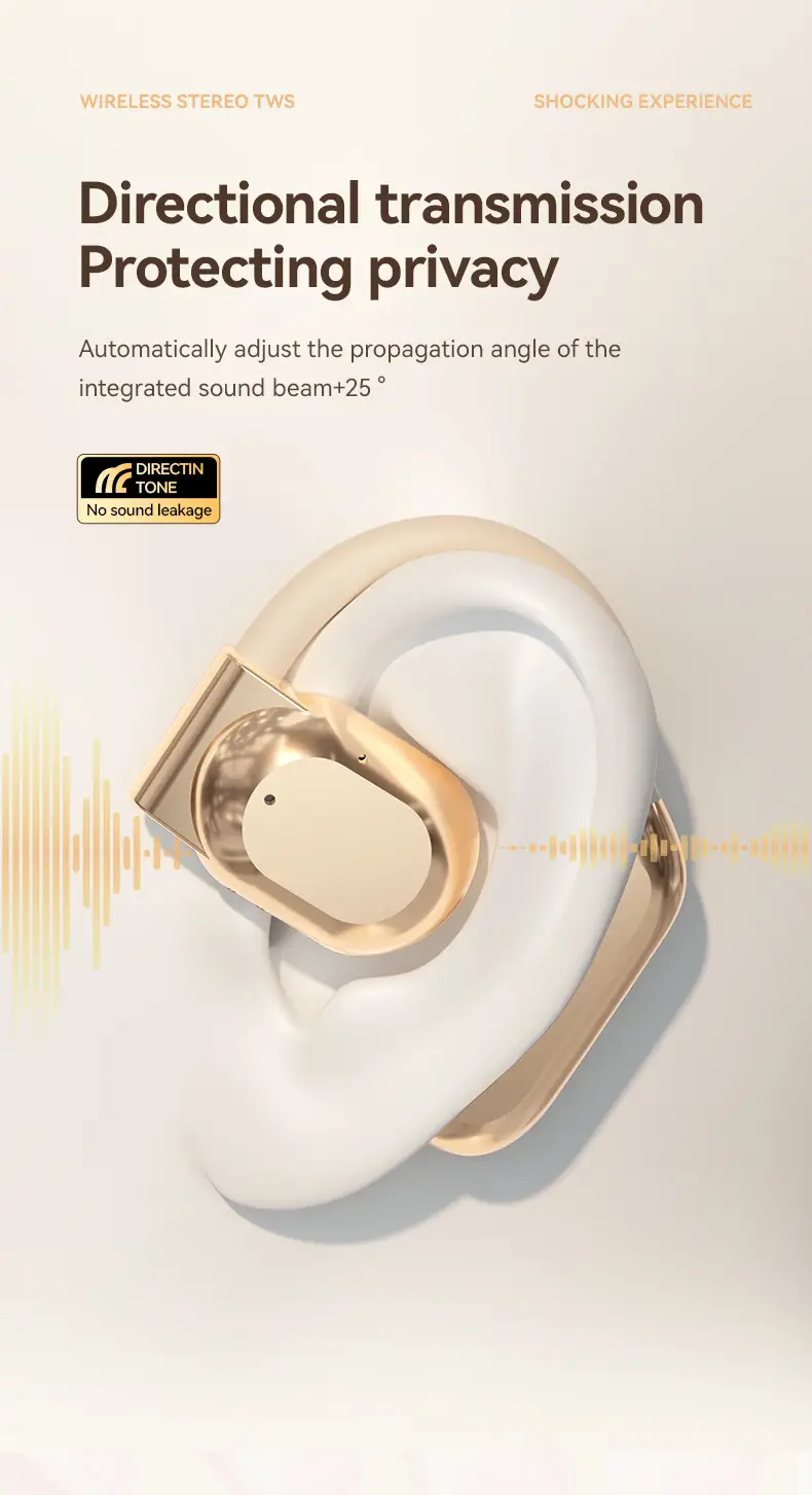 Cross-Border Smart Translation Earphones for Travel and Meetings M62 Bluetooth Earphones with Ear Hook Ows Ultra-Long Battery Life Universal — feature 5