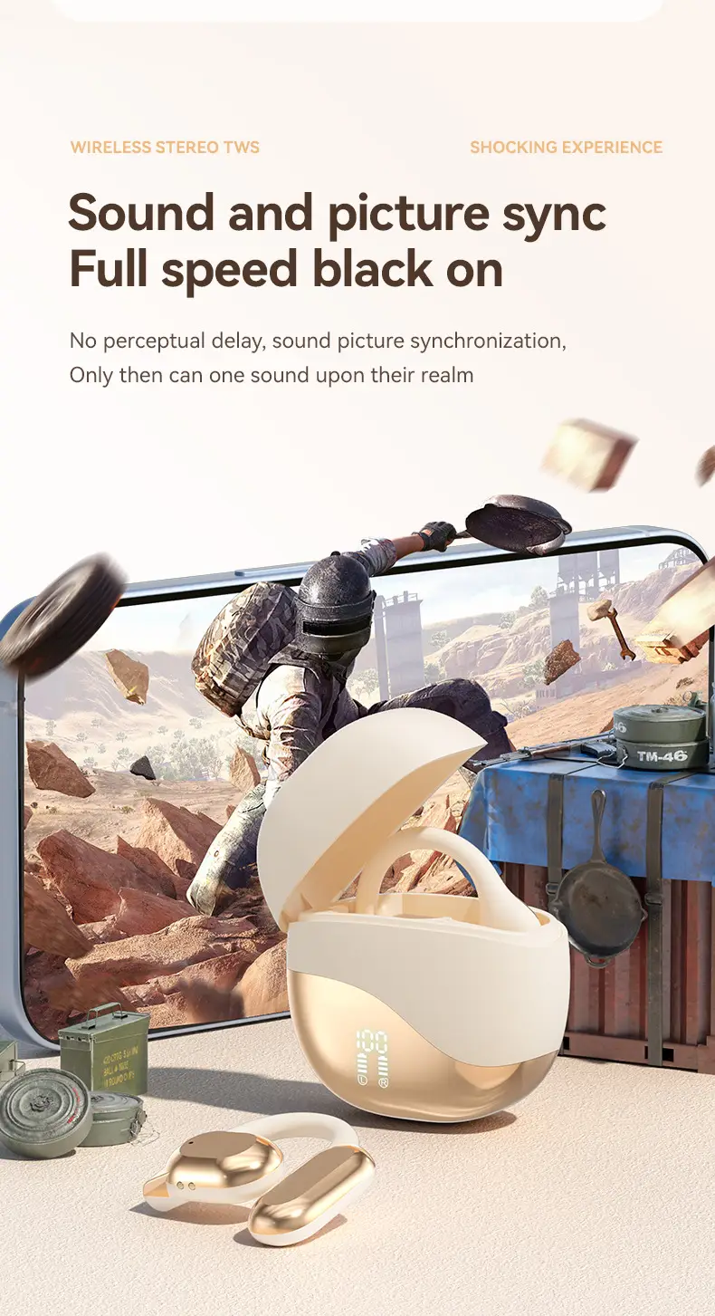 Cross-Border Smart Translation Earphones for Travel and Meetings M62 Bluetooth Earphones with Ear Hook Ows Ultra-Long Battery Life Universal — feature 9