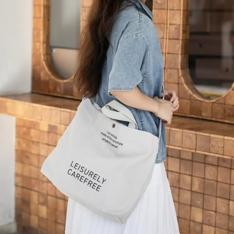 Women Canvas Shoulder Bag Large Capacity Casual Japanese Style - Image 8