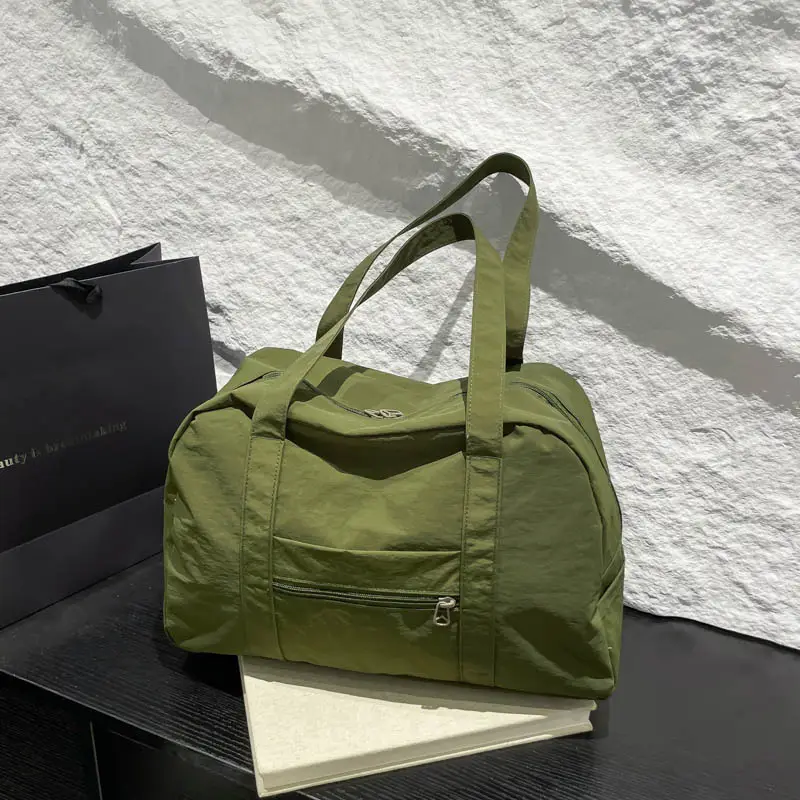 2026 Green Nylon Travel Shoulder Bag Large Capacity