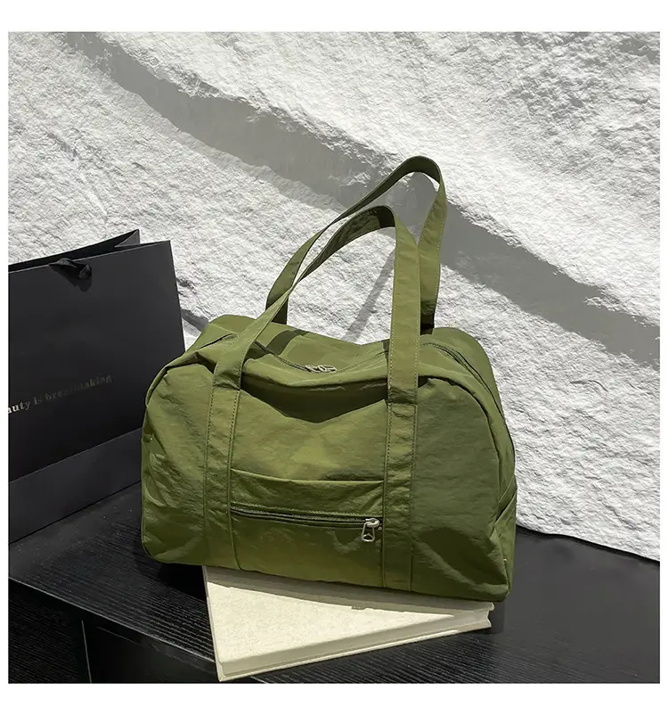 2026 Green Nylon Travel Shoulder Bag Large Capacity