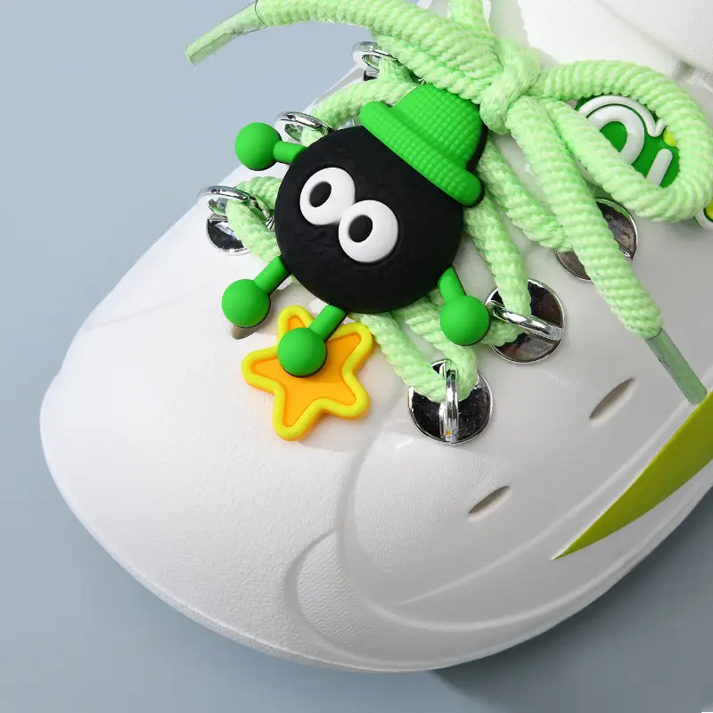 Women's Non-Slip EVA Beach Slippers Green Striped