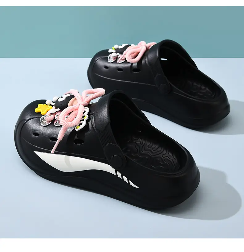 Women's Non-Slip EVA Beach Slippers Green Striped — feature 19