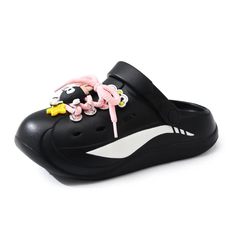 Women's Non-Slip EVA Beach Slippers Green Striped