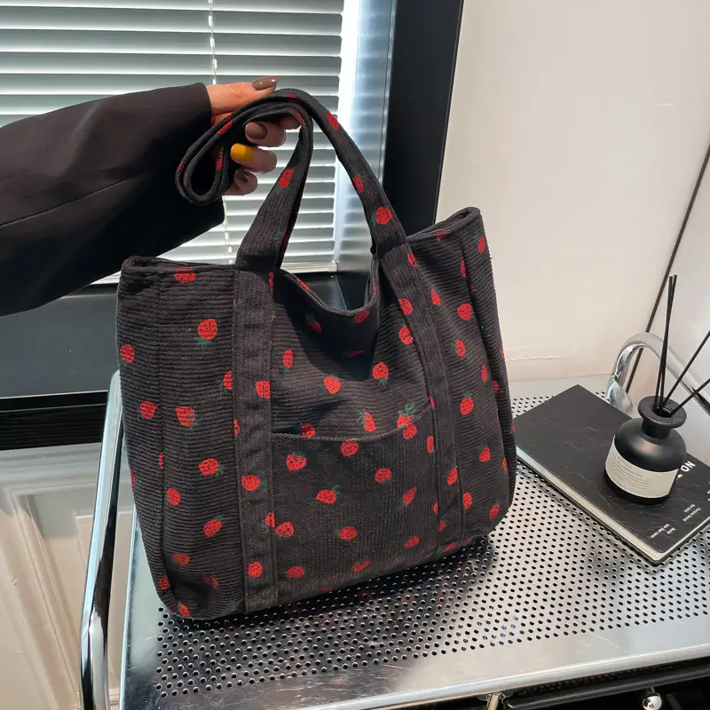 Strawberry Printed Shoulder Bag Women 2024 Casual - Image 6