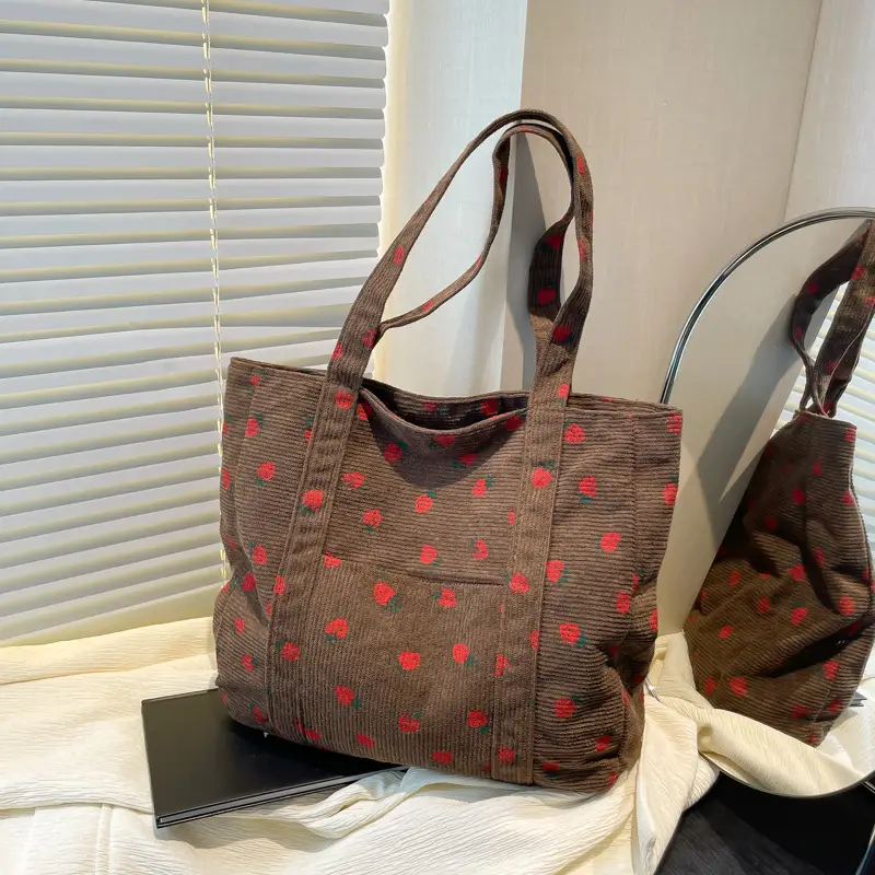 Strawberry Printed Shoulder Bag Women 2024 Casual - Image 7