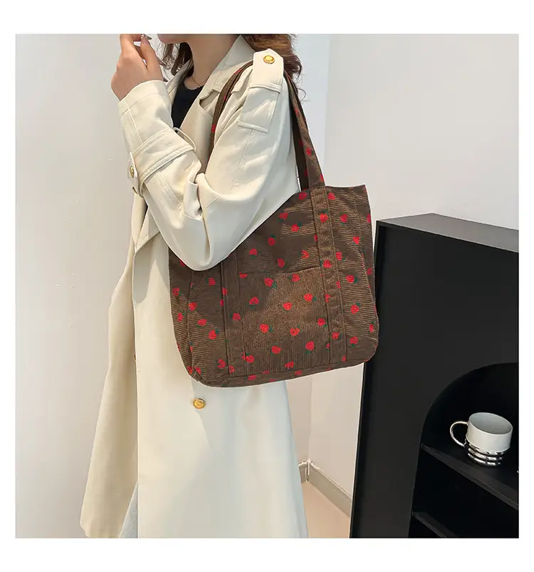 Strawberry Printed Shoulder Bag Women 2024 Casual — feature 10