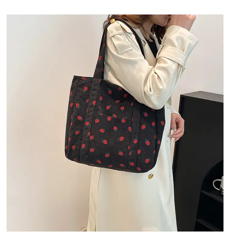 Strawberry Printed Shoulder Bag Women 2024 Casual — feature 11