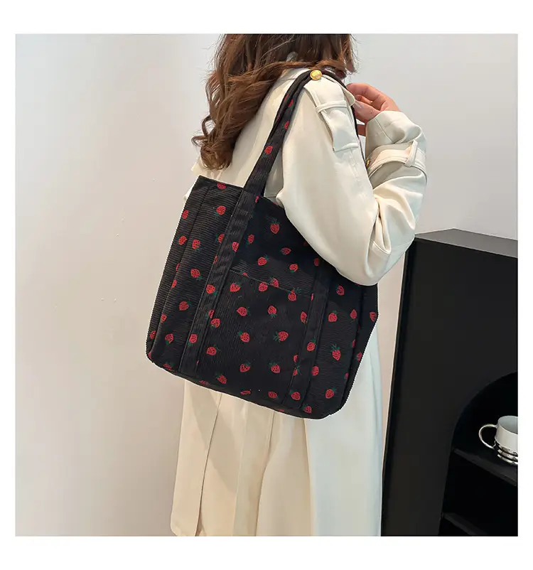 Strawberry Printed Shoulder Bag Women 2024 Casual — feature 12