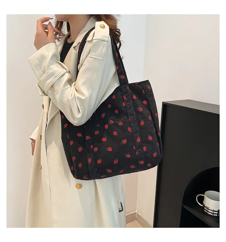 Strawberry Printed Shoulder Bag Women 2024 Casual — feature 13