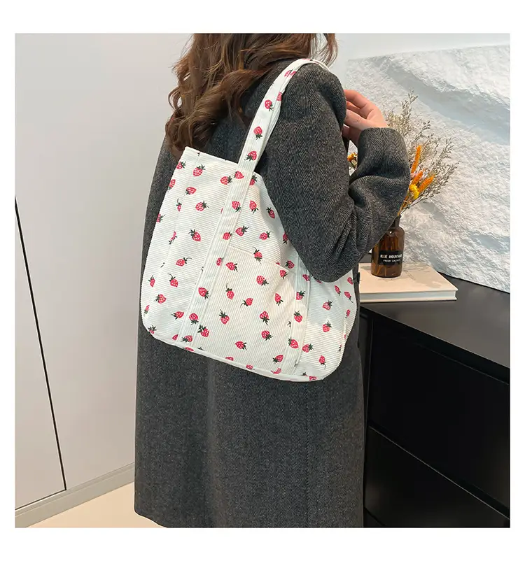 Strawberry Printed Shoulder Bag Women 2024 Casual — feature 14