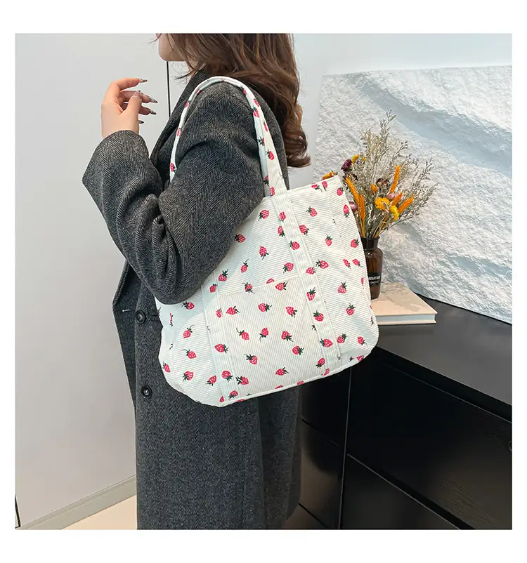 Strawberry Printed Shoulder Bag Women 2024 Casual — feature 16