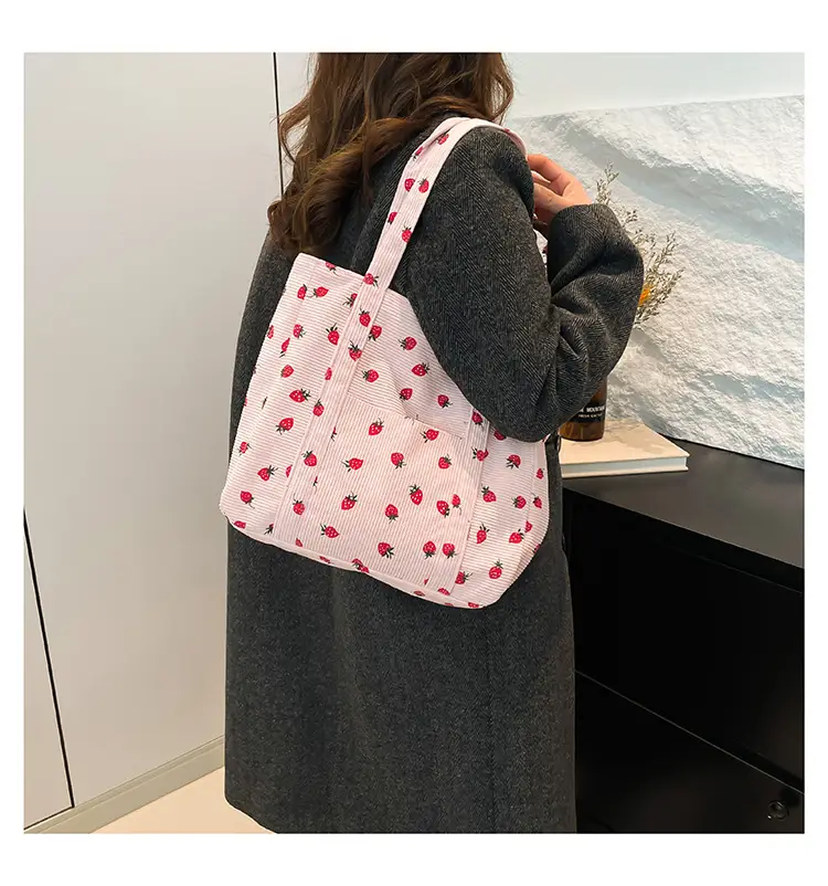 Strawberry Printed Shoulder Bag Women 2024 Casual — feature 17