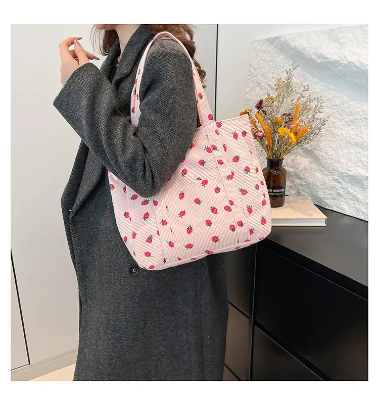 Strawberry Printed Shoulder Bag Women 2024 Casual — feature 18