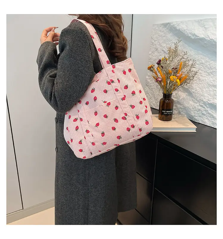 Strawberry Printed Shoulder Bag Women 2024 Casual — feature 19