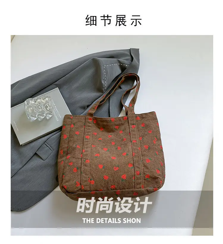 Strawberry Printed Shoulder Bag Women 2024 Casual — feature 2