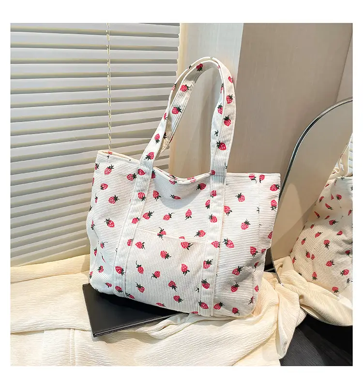Strawberry Printed Shoulder Bag Women 2024 Casual — feature 20