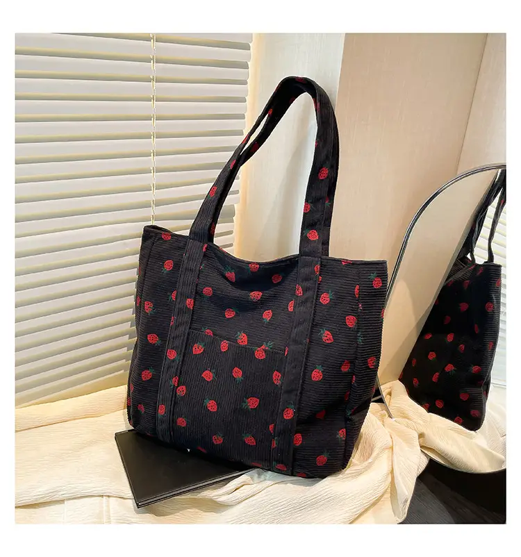 Strawberry Printed Shoulder Bag Women 2024 Casual — feature 21
