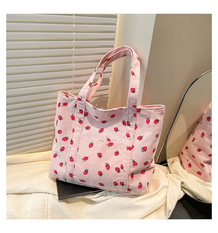 Strawberry Printed Shoulder Bag Women 2024 Casual — feature 22