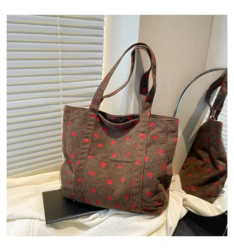 Strawberry Printed Shoulder Bag Women 2024 Casual — feature 23